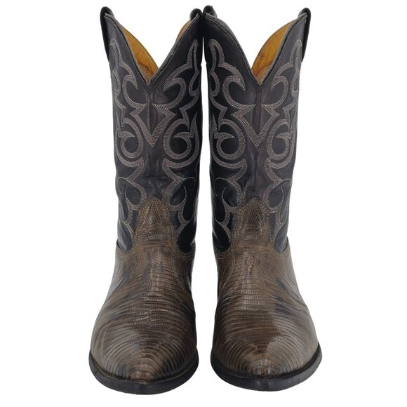 Vintage Nocona Mens Size 12D Lizard Teju Exotic Leather Cowboy Western Boots USA - Picture 14 of 14